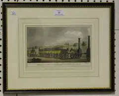 H Austen, Travelling on the Liverpool and Manchester Railway, lithograph by Baird