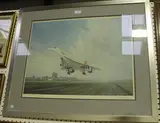 Gerald Coulson, Concorde Taking Off, colour print