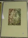 Peggy Hinaekian, Le Temps d'aimer' and 'Plaisirs d'amour, a pair of 20th century etchings with aquatint