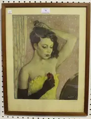 Rex Whistler, Lady Caroline Paget, later Lady Duff, colour print