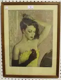 Rex Whistler, Lady Caroline Paget, later Lady Duff, colour print
