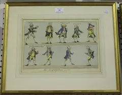 Henry Bunbury, The Propogation of a Lie, etching with later hand-colouring