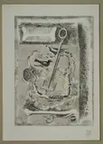 Paul Nash, Tokens (from Urne Buriall), lithograph with hand-colouring