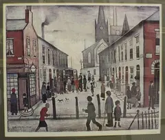 L. S. Lowry, The Fever Van, colour print