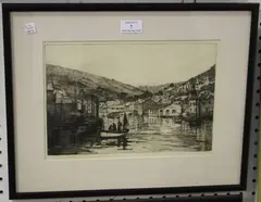 William Lee Hankey, Harbour Scenes, two early 20th century etchings, both signed in pencil