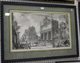 Veduta del Castello dell'Acqua Felice by Giovanni Battista Piranesi, monochrome engraving, sold May 2018