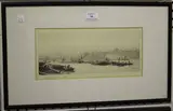 Somerset House by William Lionel Wyllie, monochrome etching, sold May 2018