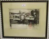 Albany E. Howarth, Ponte Vecchio, Florence, etching
