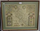 John Speed, Buckingham Both Shyre and Shire towne describ.' (Map of Buckinghamshire)