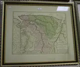 Joachim Ottens, Nieuwe Kaart van Suriname vertonende de Stromen en land-streken van Suriname, Comowini, Cottica, en Marawini...' (Map of the Jewish Settlement of Joden Savanna in Suriname), engraving with later hand-colouring