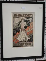 Eugene Grasset, Jeanne d'Arc' (Sarah Bernhardt in the Role), colour lithograph