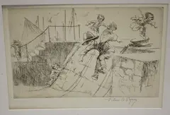 Eileen Soper, Follow My Leader!, etching