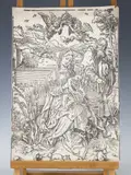 The Holy Family with Three Hares by Albrecht Durer, woodcut on laid paper, sold May 2018