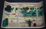 Julian Trevelyan, Thames Regatta, colour lithograph