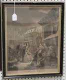 William Hogarth, Morning', 'Noon', 'Evening', 'Night, a set of four etchings with engraving