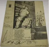 Antonio Lafreri, Statue of Pasquin in the House of Cardinal Ursino, etching with engraving on laid paper