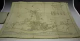 George Fuller, Map of Eastbourne Being an Exact Reduction from the New Ordnance Map, lithograph with near period hand-colouring folded and backed onto linen