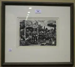 The Fairground by Oliver George Pemsel, lithograph, sold Feb 2018