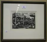 Oliver George Pemsel, The Fairground, lithograph