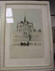 Richard Beer, Notre Dame, colour etching