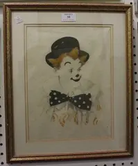 A. Norman Humphreys, Clown, lithograph