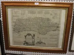 Thomas Kitchin, An Accurate Map of Sussex, monochrome engraving
