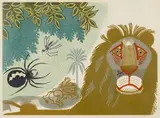 Edward Bawden, Aesop's Fables, The Gnat & the Lion, colour lithograph