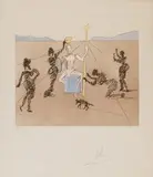 The Golden Helmet of Mambrino' from Don Quixote by Salvador Dalí, colour etching with aquatint, sold Oct 2017