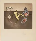 The Mirror of Chivalry' from Don Quixote by Salvador Dalí, colour etching with aquatint, sold Oct 2017