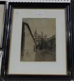 William Nicholson, Gateway, New College Oxford, lithograph