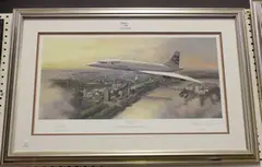 Adrian Rigby, Pride of Britain' and 'Flying the Flag' (Concorde over London and New York), two colour lithographs, respectively signed and editioned 471/500 and 445/500 in pencil