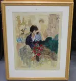 Roy Fairchild-Woodard, Tristesse, embellished serigraph