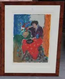 Roy Fairchild-Woodard, La Fenetre II, embellished serigraph