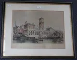 George Hawkins, Billingsgate Market 1851, lithograph in colours