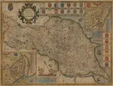 John Speed, The North and East Ridins [sic] of Yorkshire' (Map of the Region)