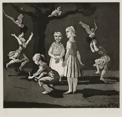 Paula Rego, Tilly in Kensington Gardens, etching with aquatint