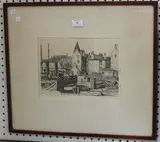 Frank E. Dodman, South Queensferry, Edinburgh, monochrome etching