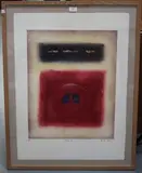 James Cox, Omega I' and 'Omega II, a pair of 20th century artist's proof mixed media prints on Arches paper