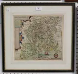 W. Hole, Hamshire olim pars Belgarum' (Map of Hampshire), engraving with later colour