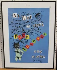 No War No Glory by Jamie Reid, offset lithograph, sold Apr 2017