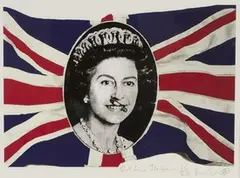 God Save the Queen by Jamie Reid, offset lithograph, sold Apr 2017