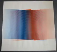 Walter Leblanc, Composition in Blue and Orange, lithograph