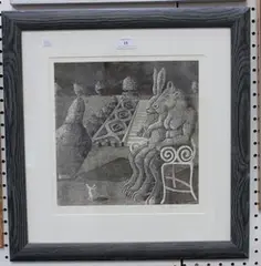 Sophie Ryder, Minotaur and Hare, aquatint