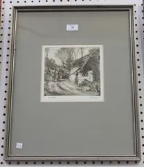 Harold Sayer, Wood Gatherers, 1939, monochrome etching