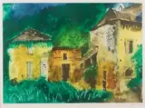 John Piper, Les Junies, colour etching