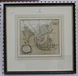 Chine, et Indes avec Les Isles by Louis Brion de la Tour, engraving with near period colour, sold Oct 2016