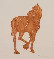 Elisabeth Frink, Horse, etching with aquatint