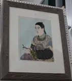 Paul Jacoulet, Le Mandarin Aux Lunettes, Mandchoukuo', 20th Century colour woodblock