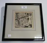 Eric Gill, Carrying the Cross, monochrome woodcut