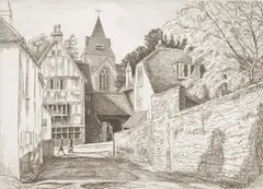 Edgar Holloway, Ditchling, monochrome etching